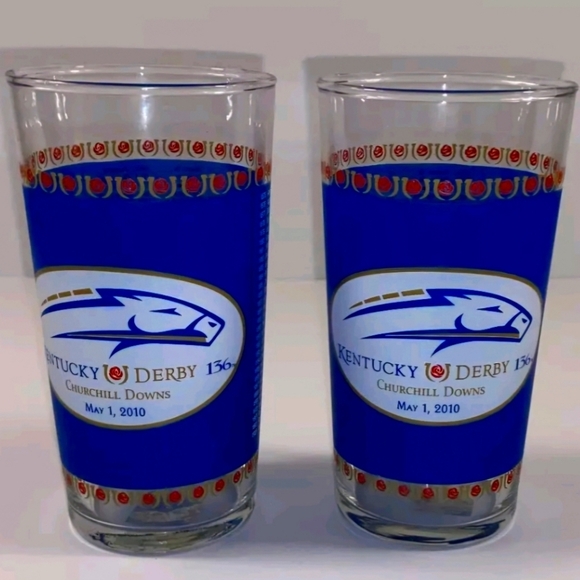 NWOT | Kentucky Derby | #136 Churchill Downs | May 1, 2010 | Julep Glass SET (2) - Picture 1 of 12